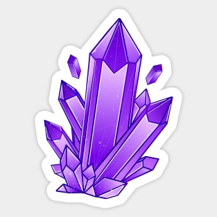 purple crystals Sticker